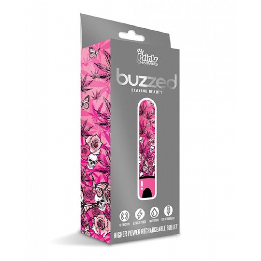 Rechargeable Buzzed Bullet Vibrator - Blazing Beauty Pink