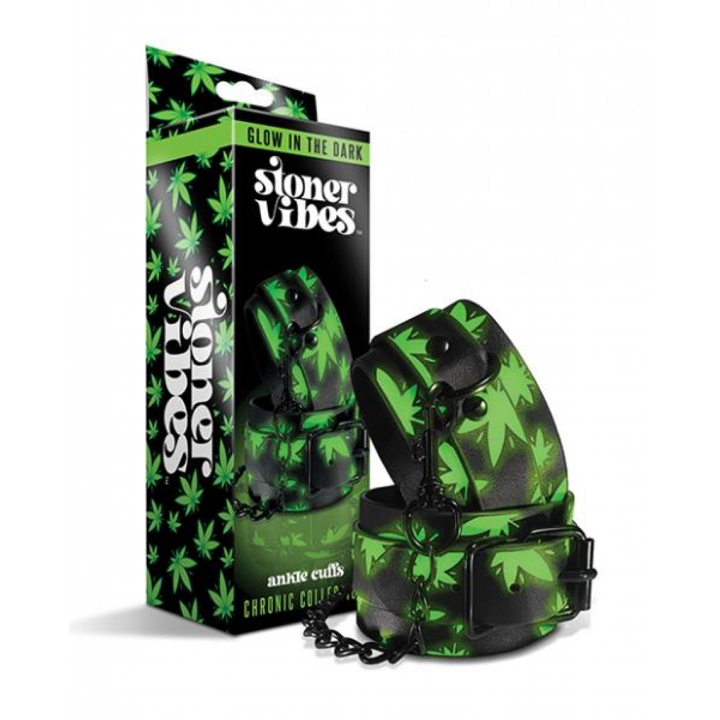 Stoner Vibes Glow In The Dark Ankle Cuffs - Green