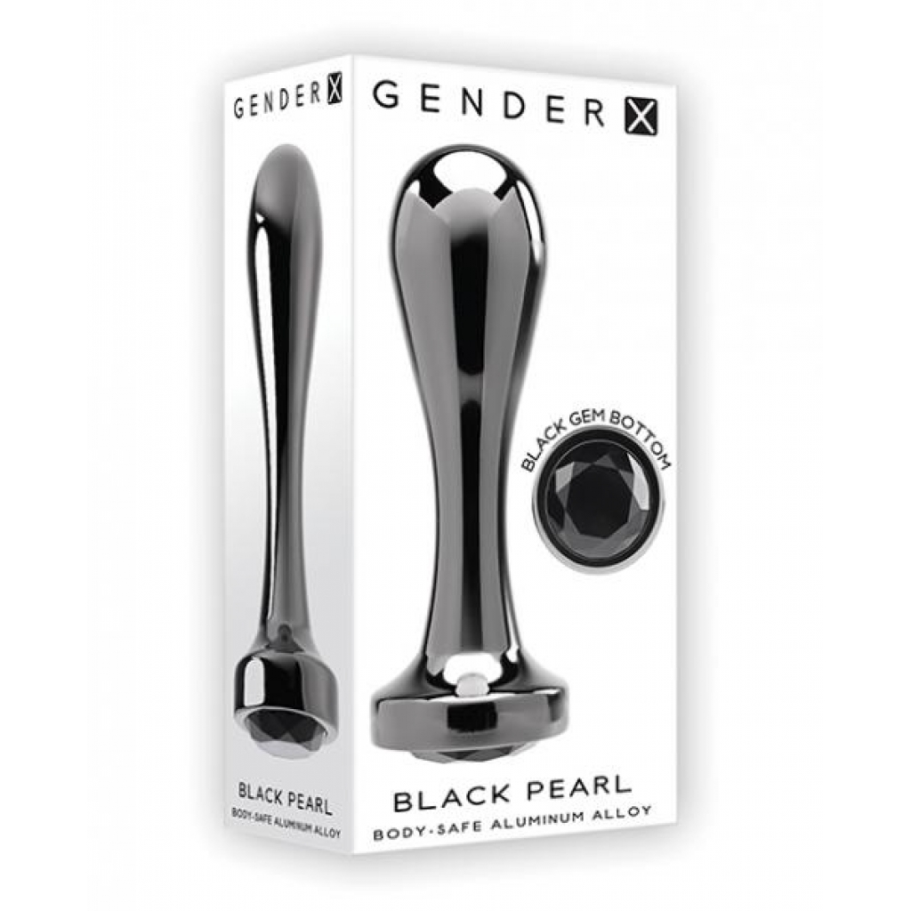 Gender X Classic Large Black Pearl Plug - Elegant Pleasure