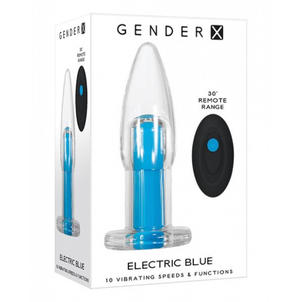 Gender X Electric Blue Clear Vibrating Delight