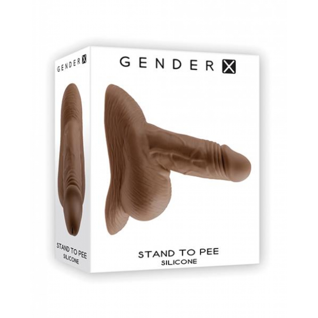 Gender X Silicone Stand To Pee - Dark Brown