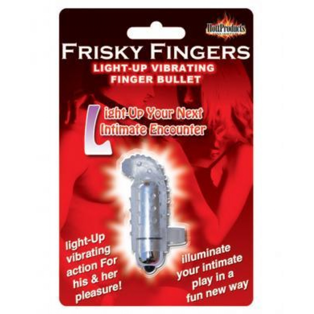 Frisky Finger Light-Up Vibrating Bullet - Clear