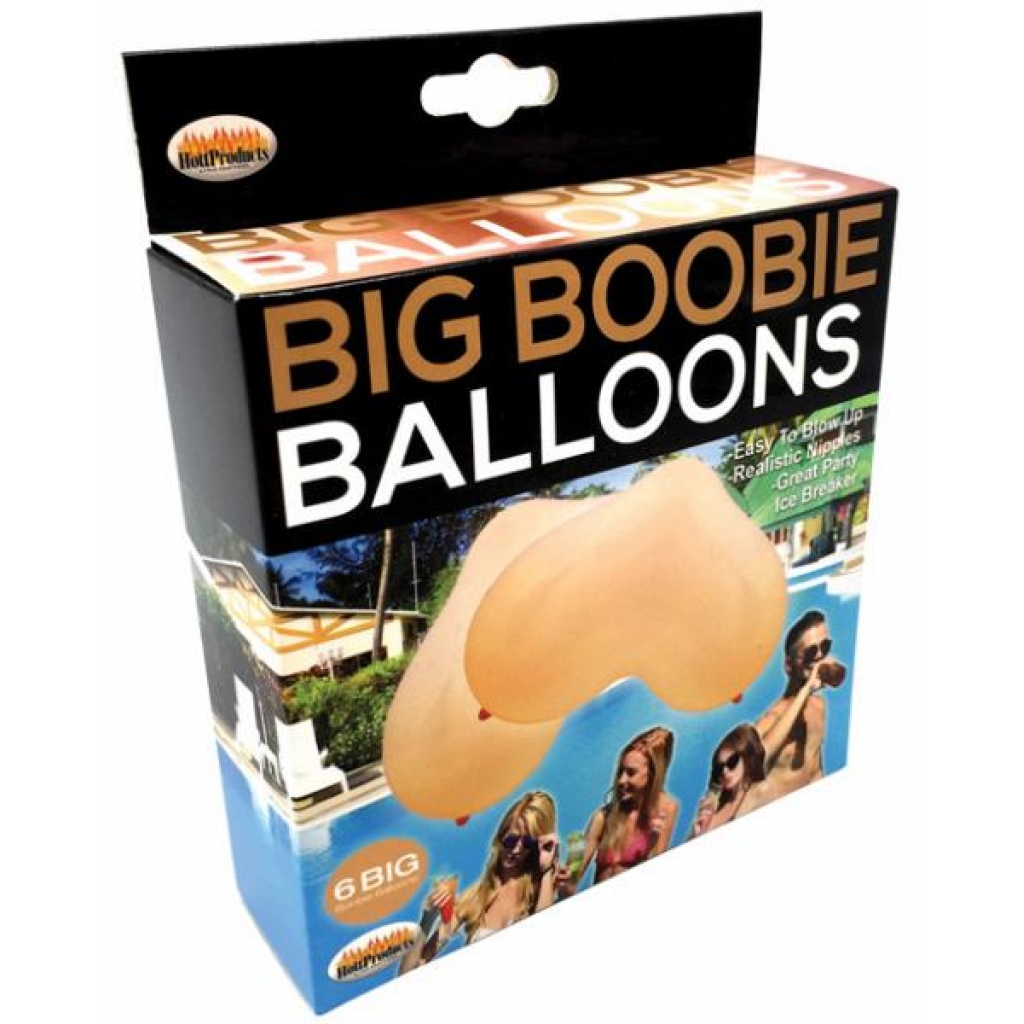 Big Boobie Balloons - 6 Pack Beige