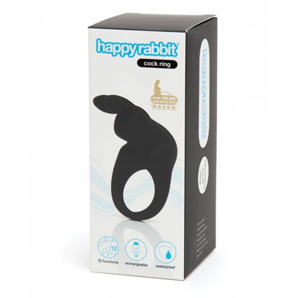 Happy Rabbit Rechargeable Cock Ring - Black