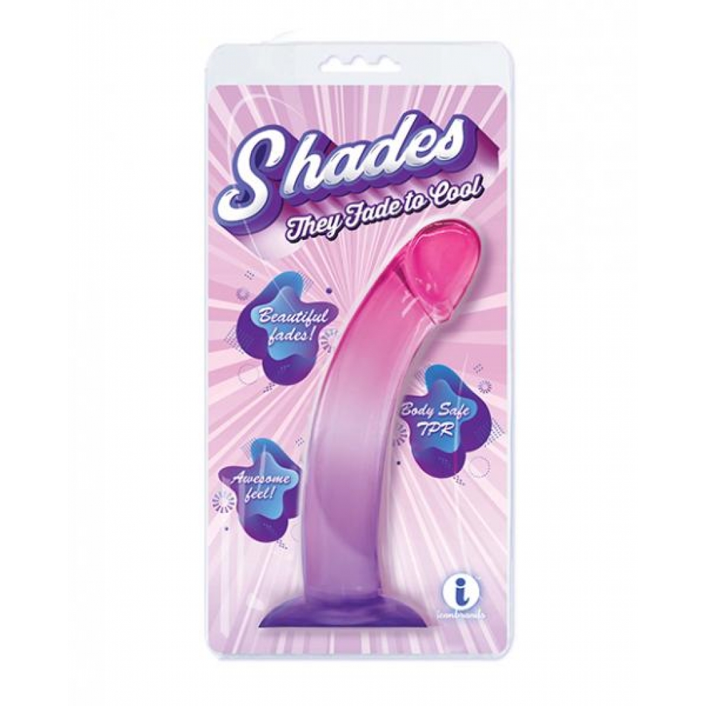 Shades Jelly TPR Gradient Dong - Large Pink/Purple