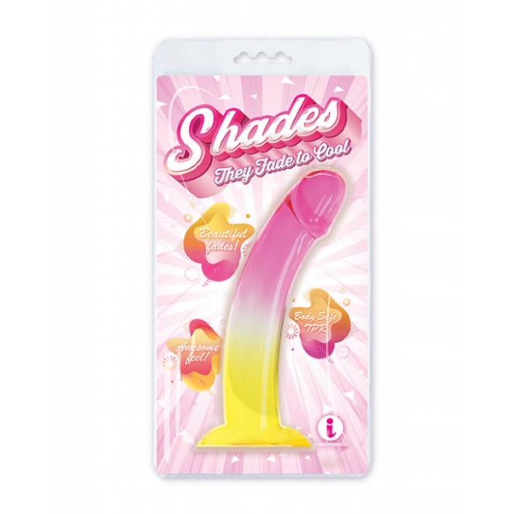 Shades Jelly TPR Gradient Dong - Large - Pink/Yellow