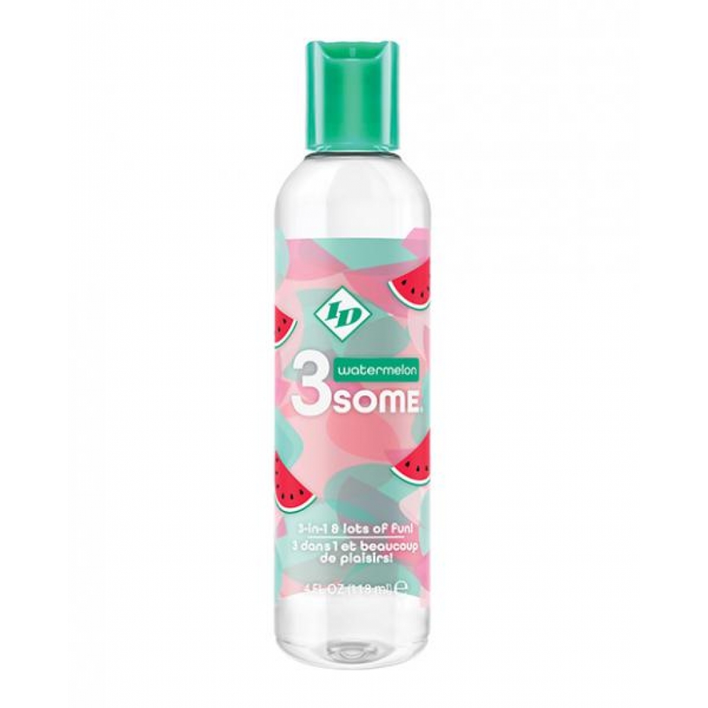 Id 3some 3 In 1 Lubricant - 4 Oz Watermelon