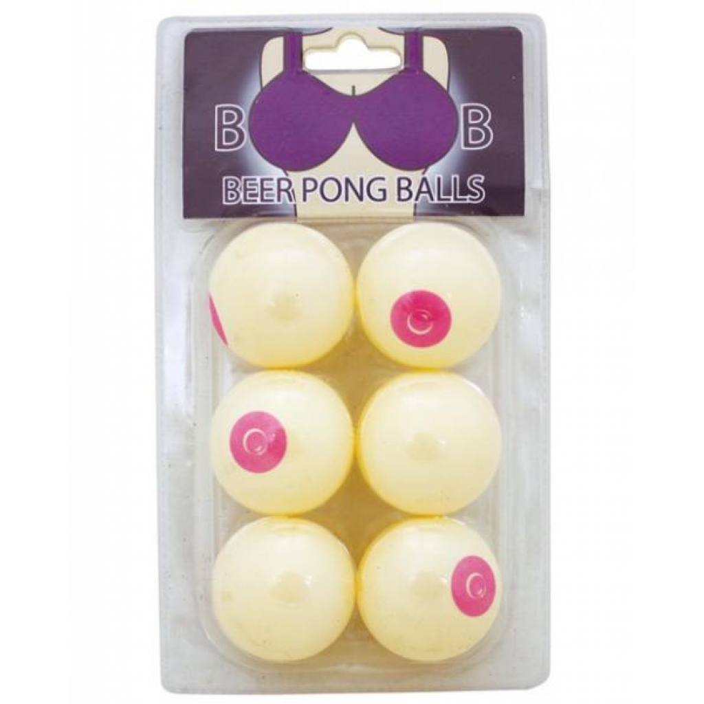 Boob Beer Pong Balls - 6 Pack - Beige