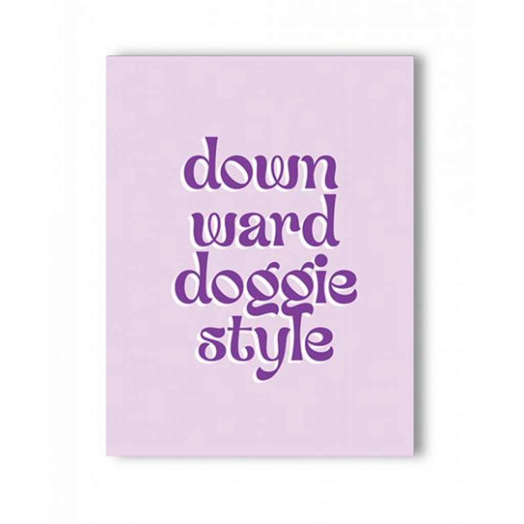 Downward Doggie - Naughty Greeting Card