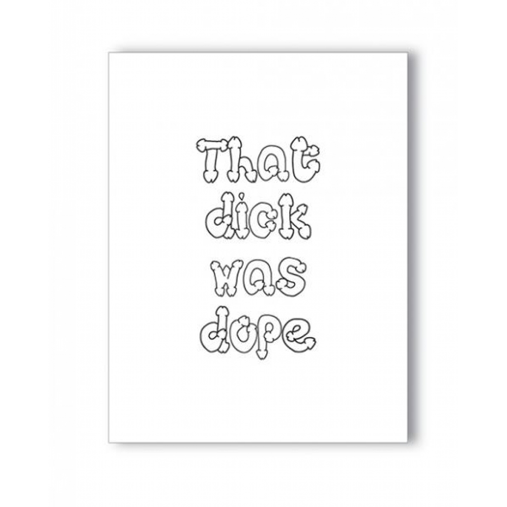 Dope Dick Humorous Greeting Card