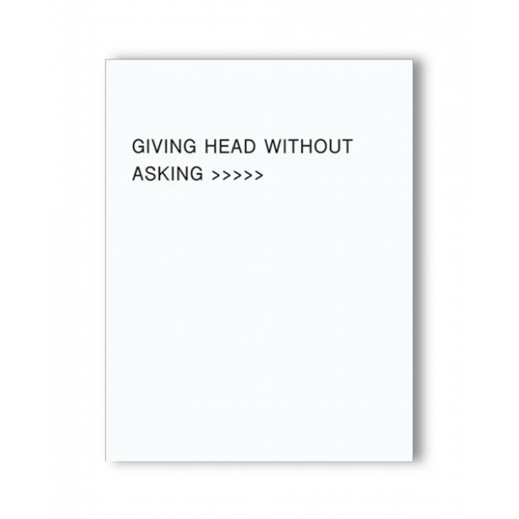 Naughty Greeting Card - Giving Head