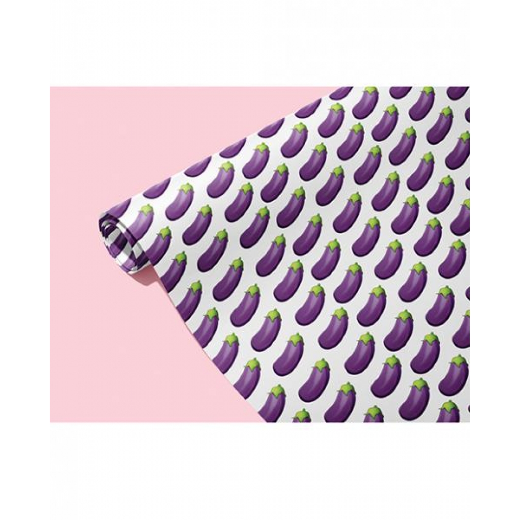 Eggplant Naughty Wrapping Paper - 3 Sheets