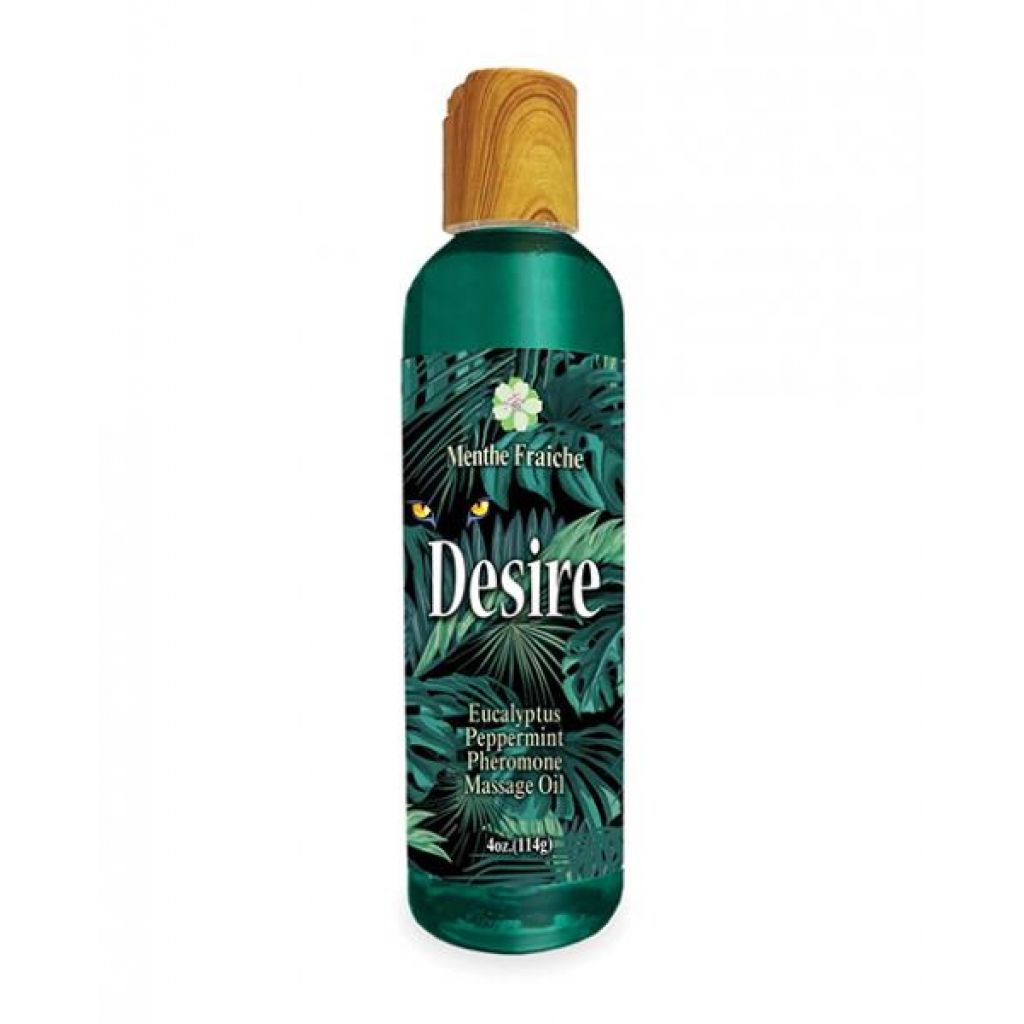 Desire Pheromone Massage Oil - 4 Oz - Eucalyptus/Peppermint