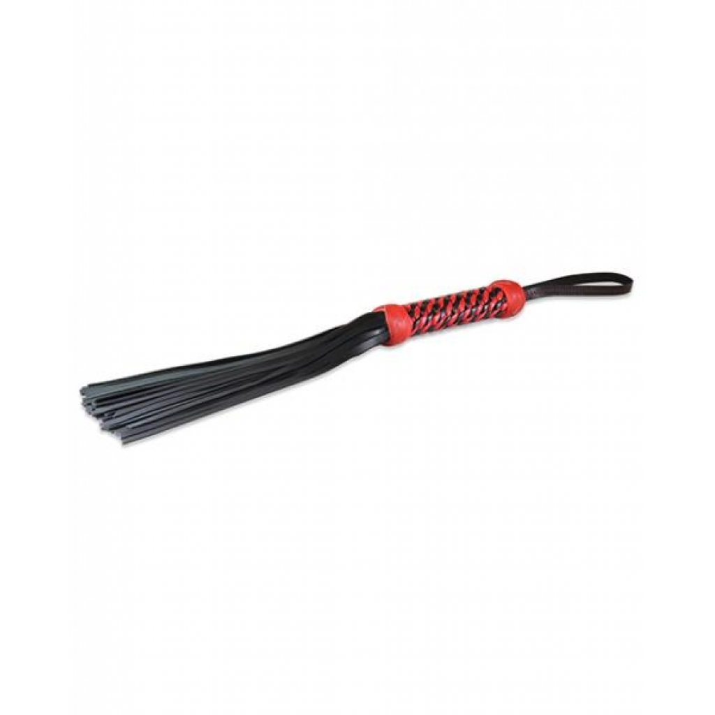 Sultra 16 Inches Lambskin Twisted Grip Flogger - Black