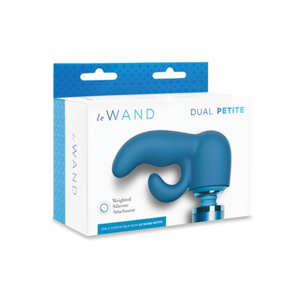 Le Wand Petite Dual Weighted Silicone Attachment in Blue