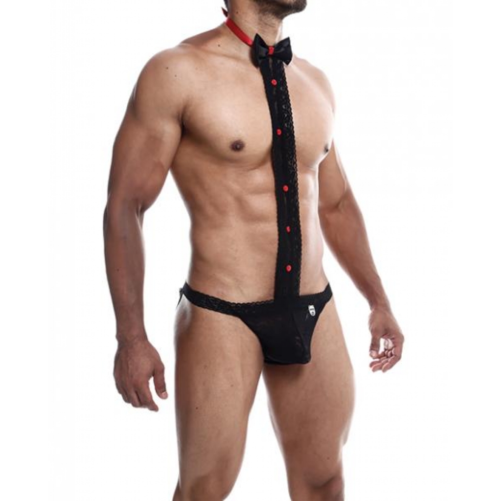 Male Basics: Tuxedo Lace Jockstrap - Black