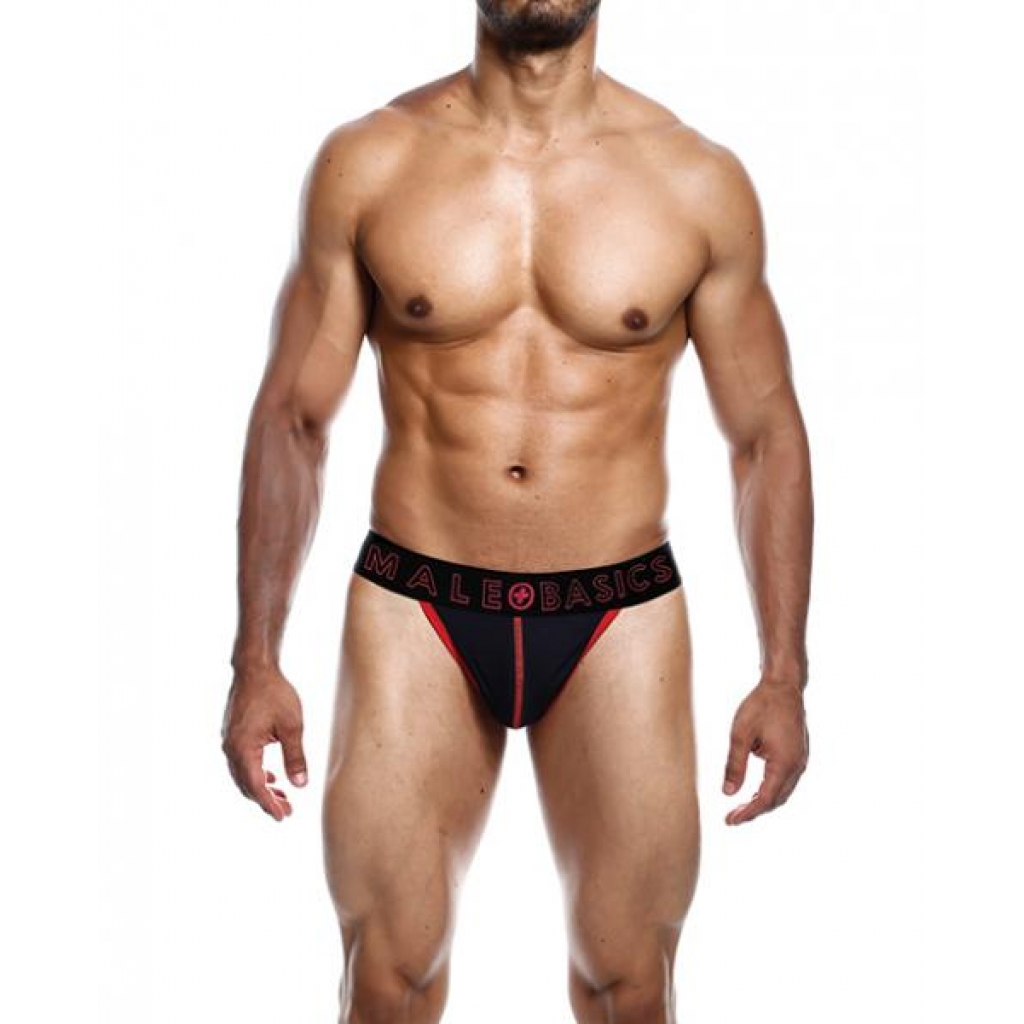 Male Basics Neon Thong Red Lg Large