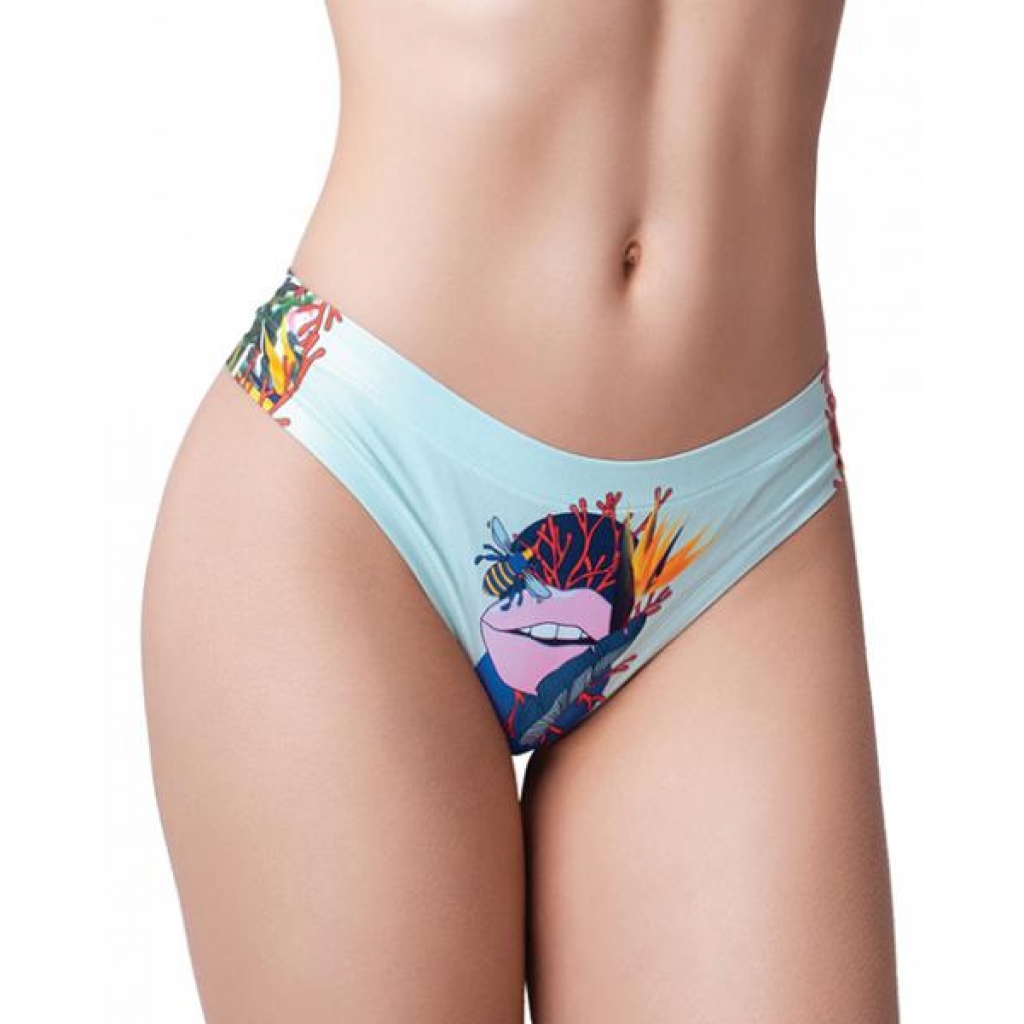 Botanic Panic Lips Printed Thong - Medium