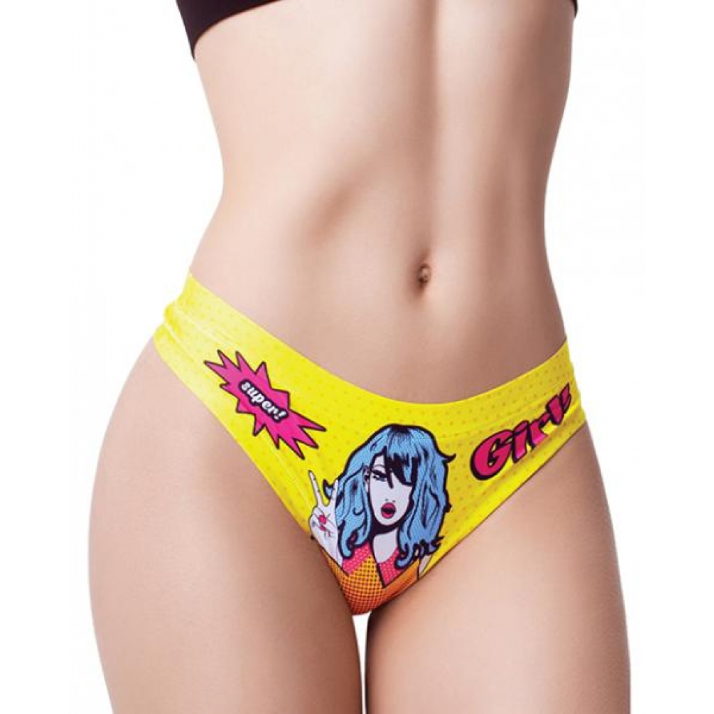 Mememe Comic Fans Printed Thong – Vibrant & Fun