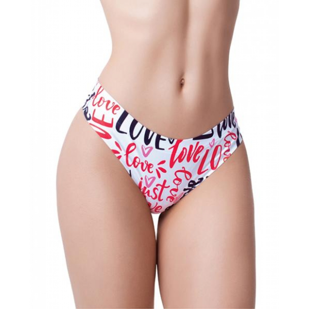 Mememe Love Message Printed Thong