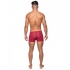 Seamless Sleek Shorts with Sheer Pouch - Red Medium