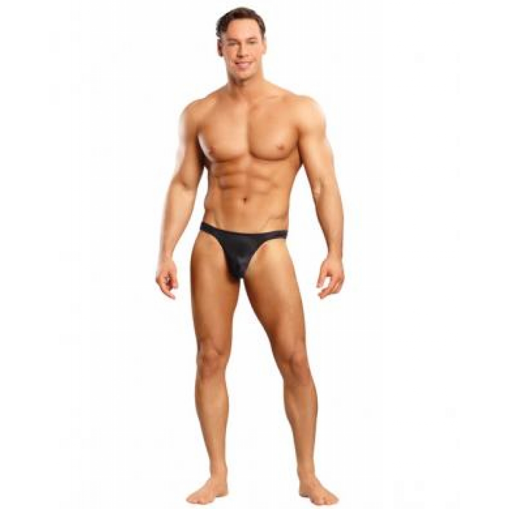 Satin Bong Thong - Black S/M