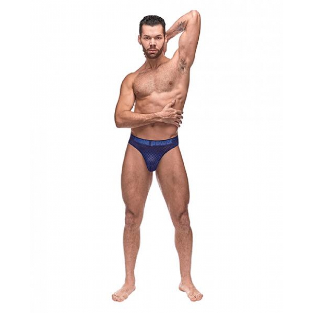 Diamond Mesh Bong Thong - Blue (Large/XL)