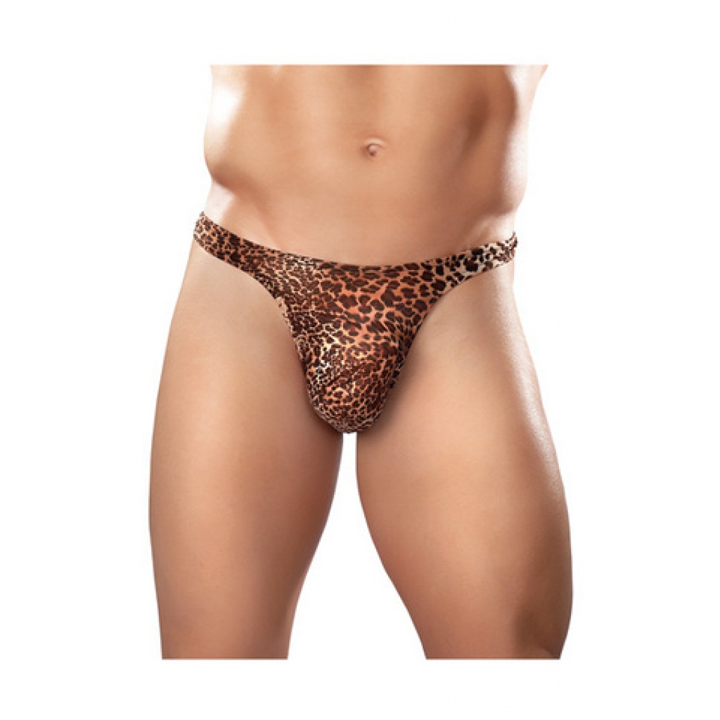 Male Power Wonder Thong - Animal Print L/Xl