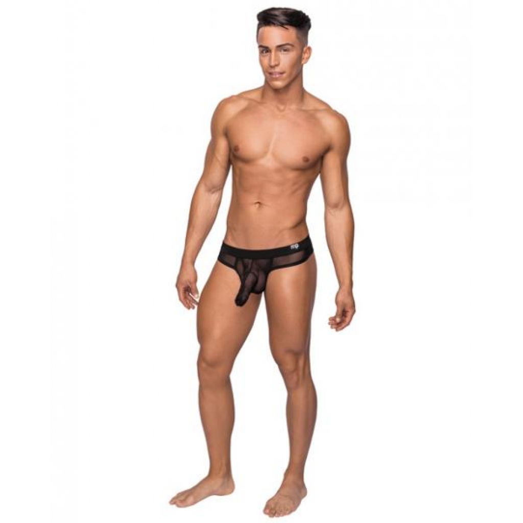 Hoser Stretch Mesh Thong - L/XL Black