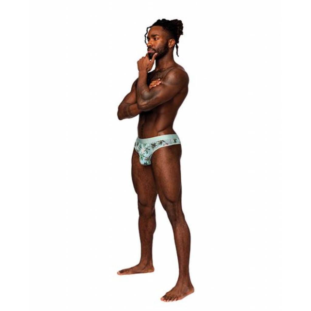 Male Power Sheer Prints Mesh Thong - Flamingo Design