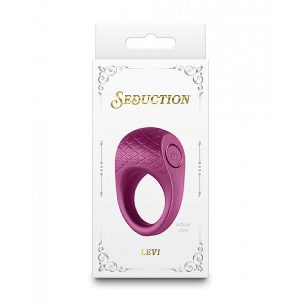 Seduction Levi Cock Ring - Metallic Burgundy Red