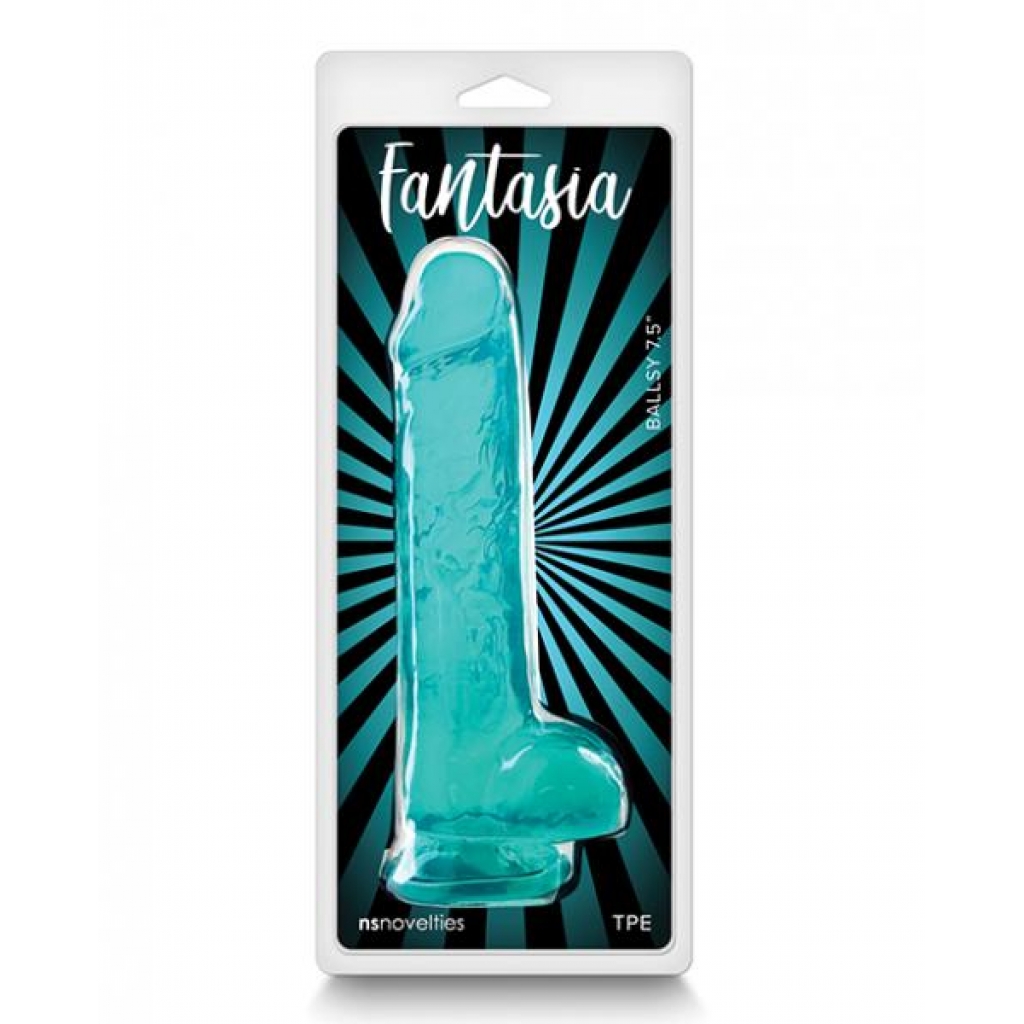 Fantasia Ballsy Dildo - Teal - 7.5 inches