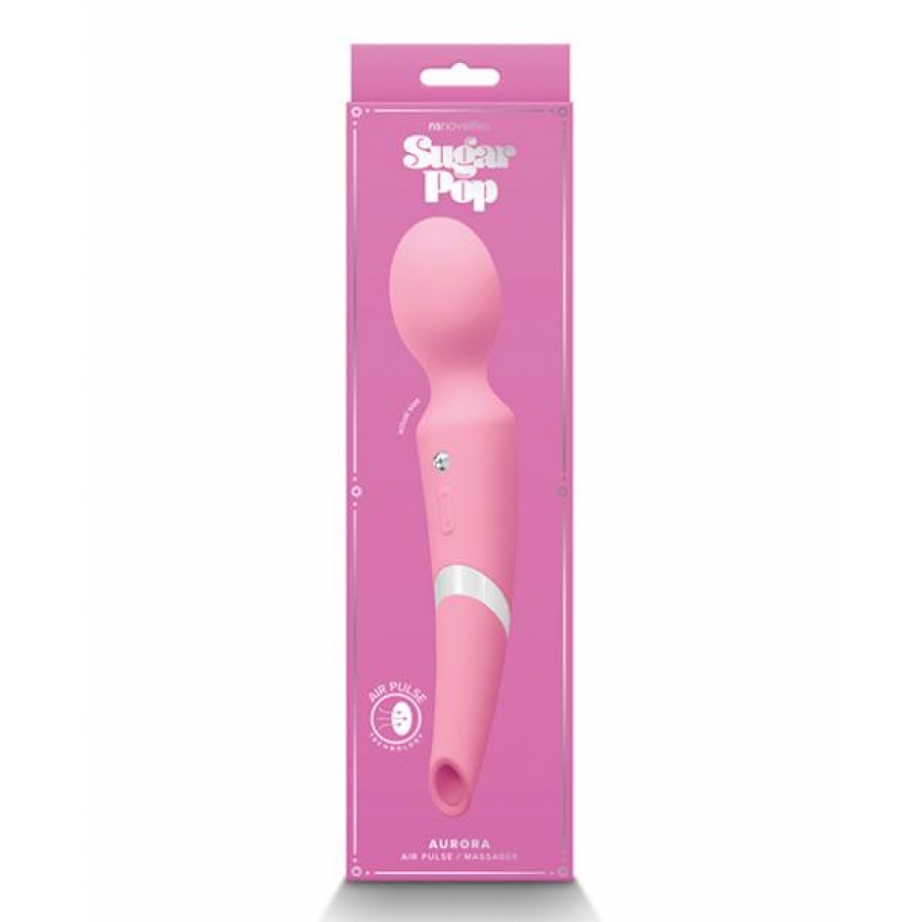 Sugar Pop Aurora Air Pulse Massager Wand - Pink