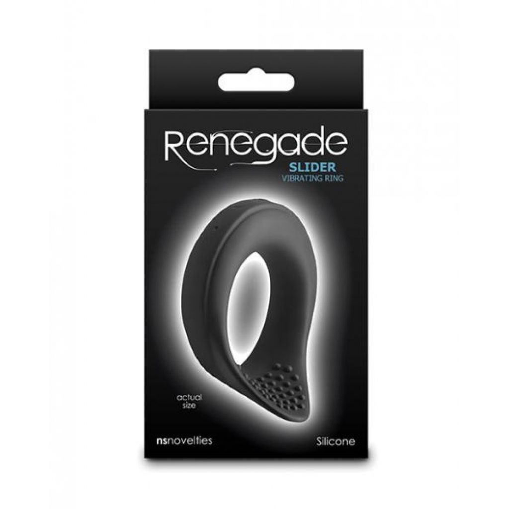 Renegade Slider Vibrating Cock Ring in Black