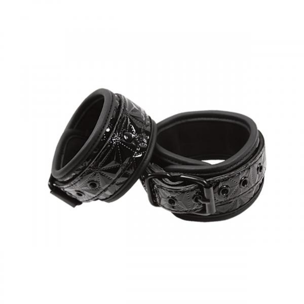 Sinful Black Wrist Cuffs for Playful Kink