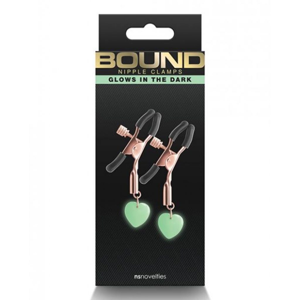 Bound G3 Nipple Clamps - Rose Gold Green