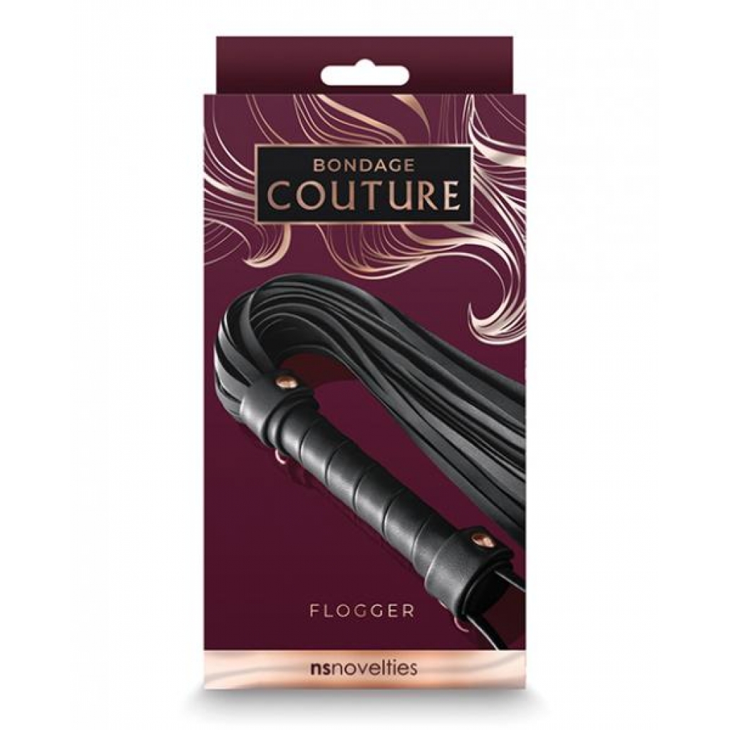 Bondage Couture Flogger - Black