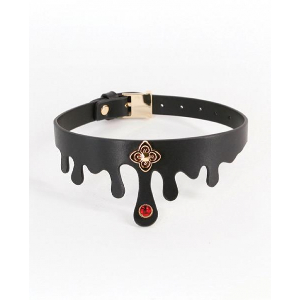 Fetish & Fashion Elvira Collar - Elegant Black Leather