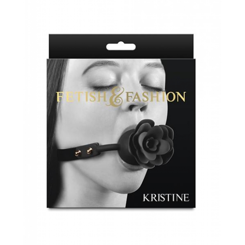 Fetish & Fashion Kristine Ball Gag - Black Premium Quality