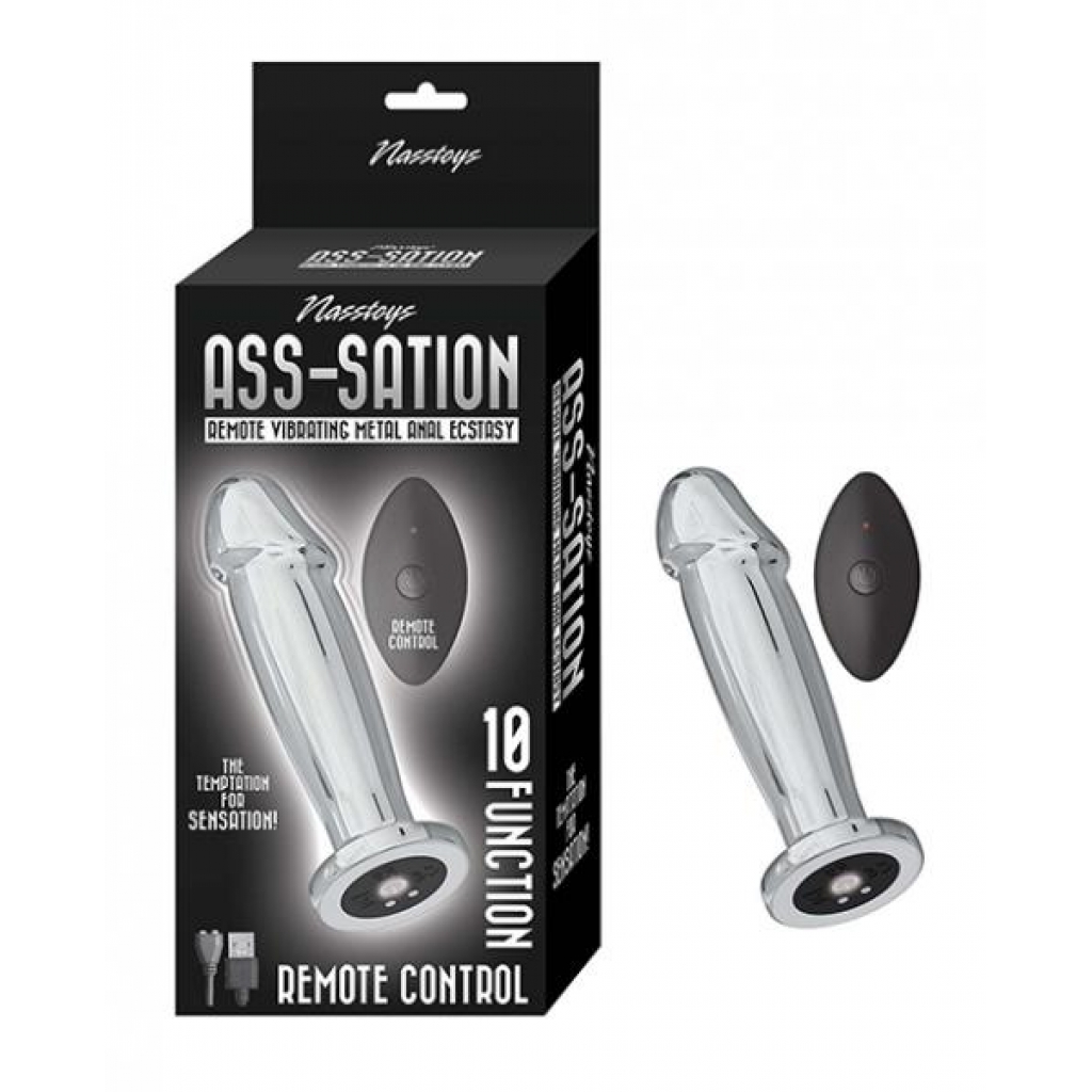 Ass-Sation Remote-Controlled Vibrating Metal Anal Plug