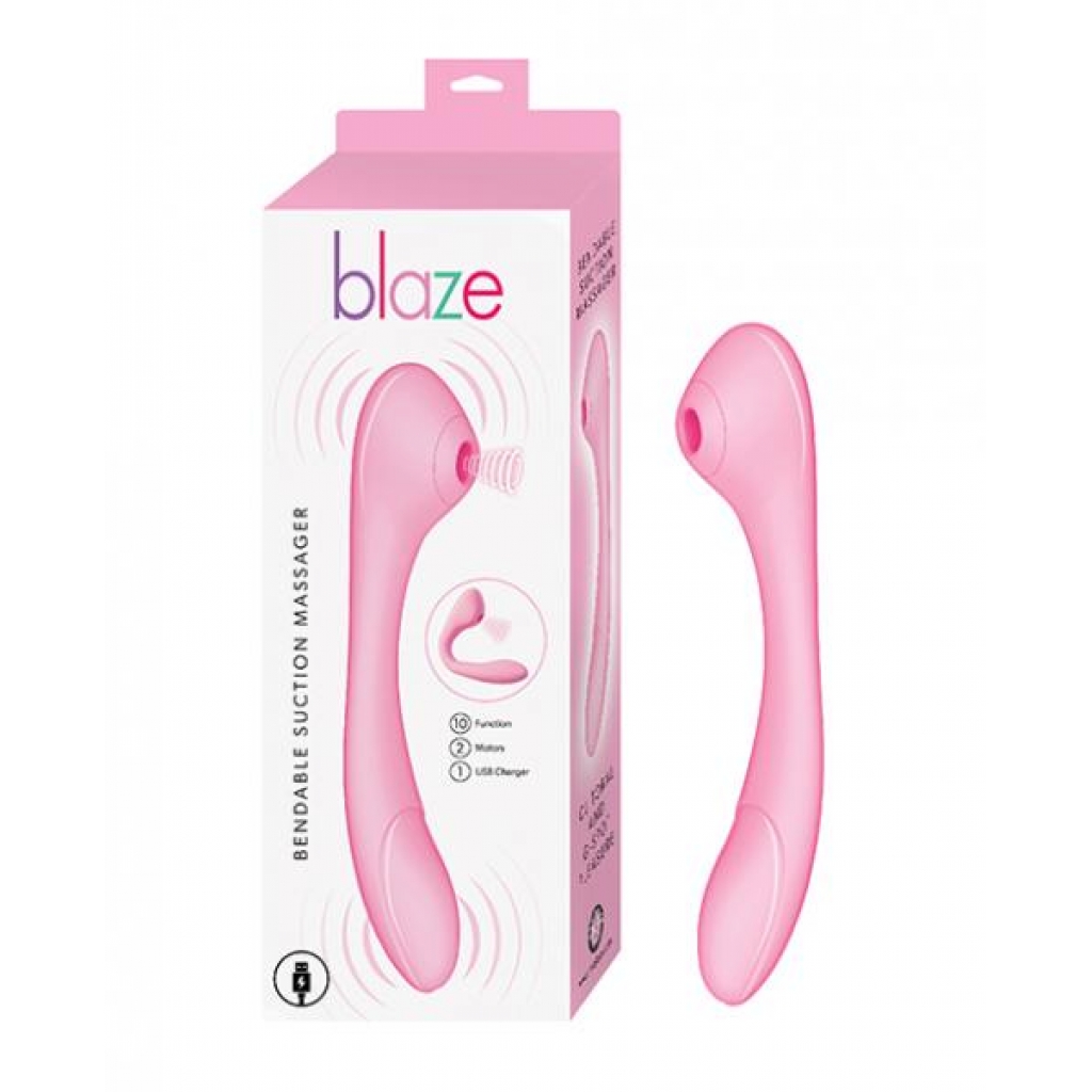 Blaze Bendable Suction Massager - Pink