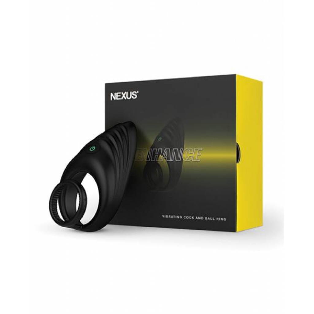 Nexus Enhance Vibrating Cock & Ball Ring - Black