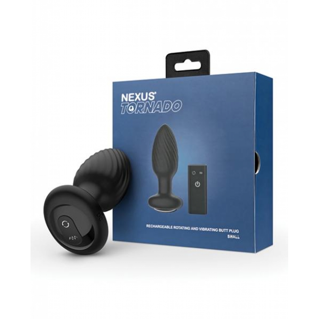 Nexus Tornado Rotating & Vibrating Butt Plug - Black