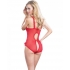 Lace Open Cup & Crotchless Teddy - Red