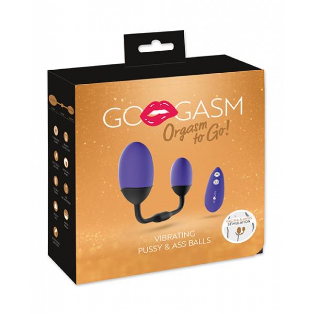 Gogasm Vibrating Pussy & Ass Balls - Purple