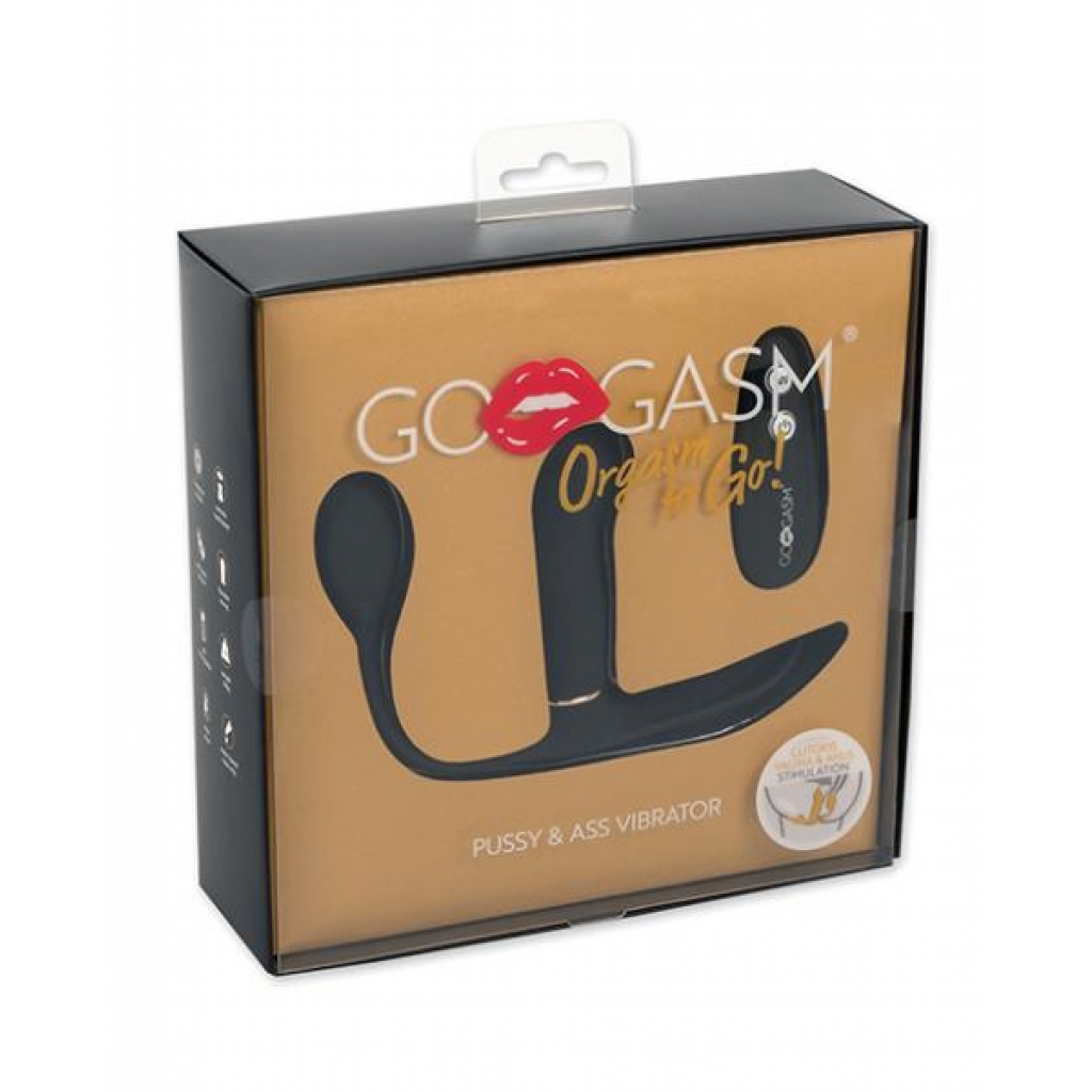 Gogasm Pussy & Ass Vibrator - Black