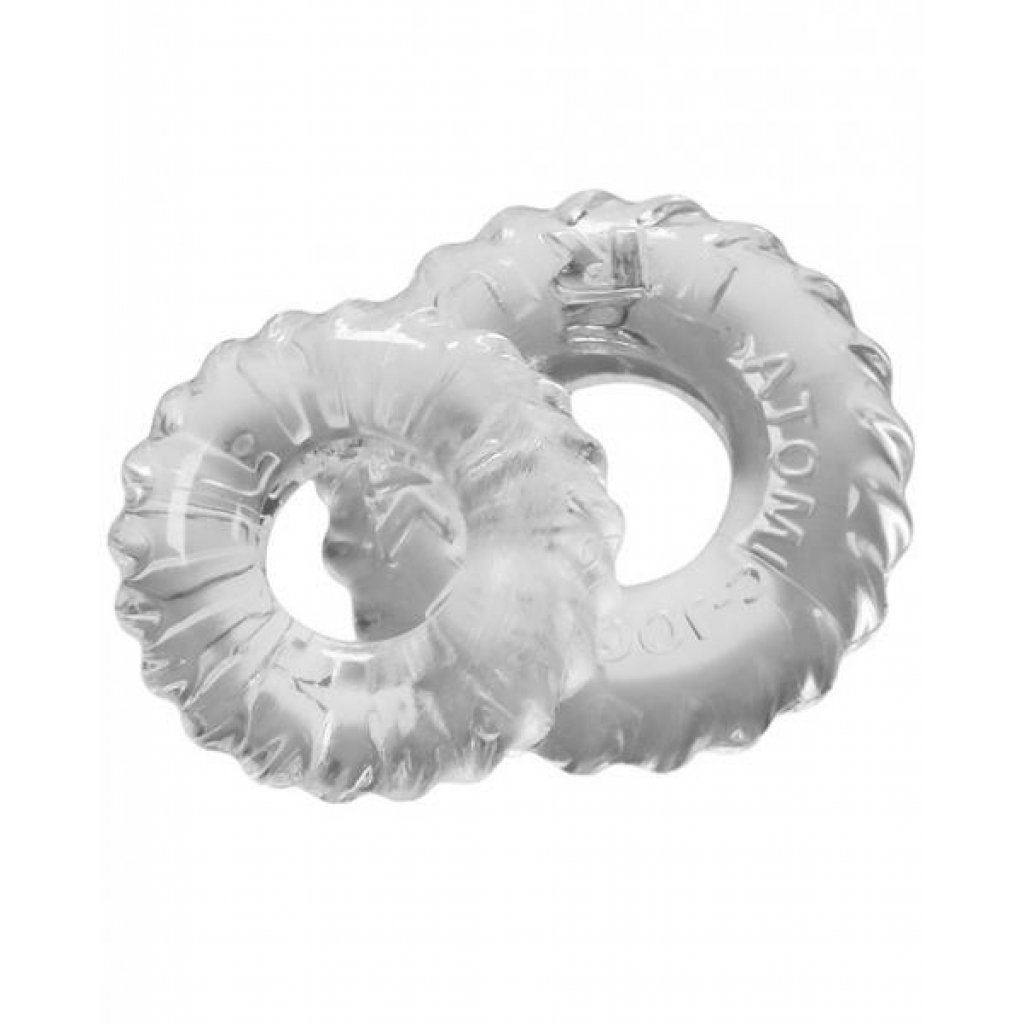 Oxballs Truckt Cock & Ball Ring - Clear 2 Pack