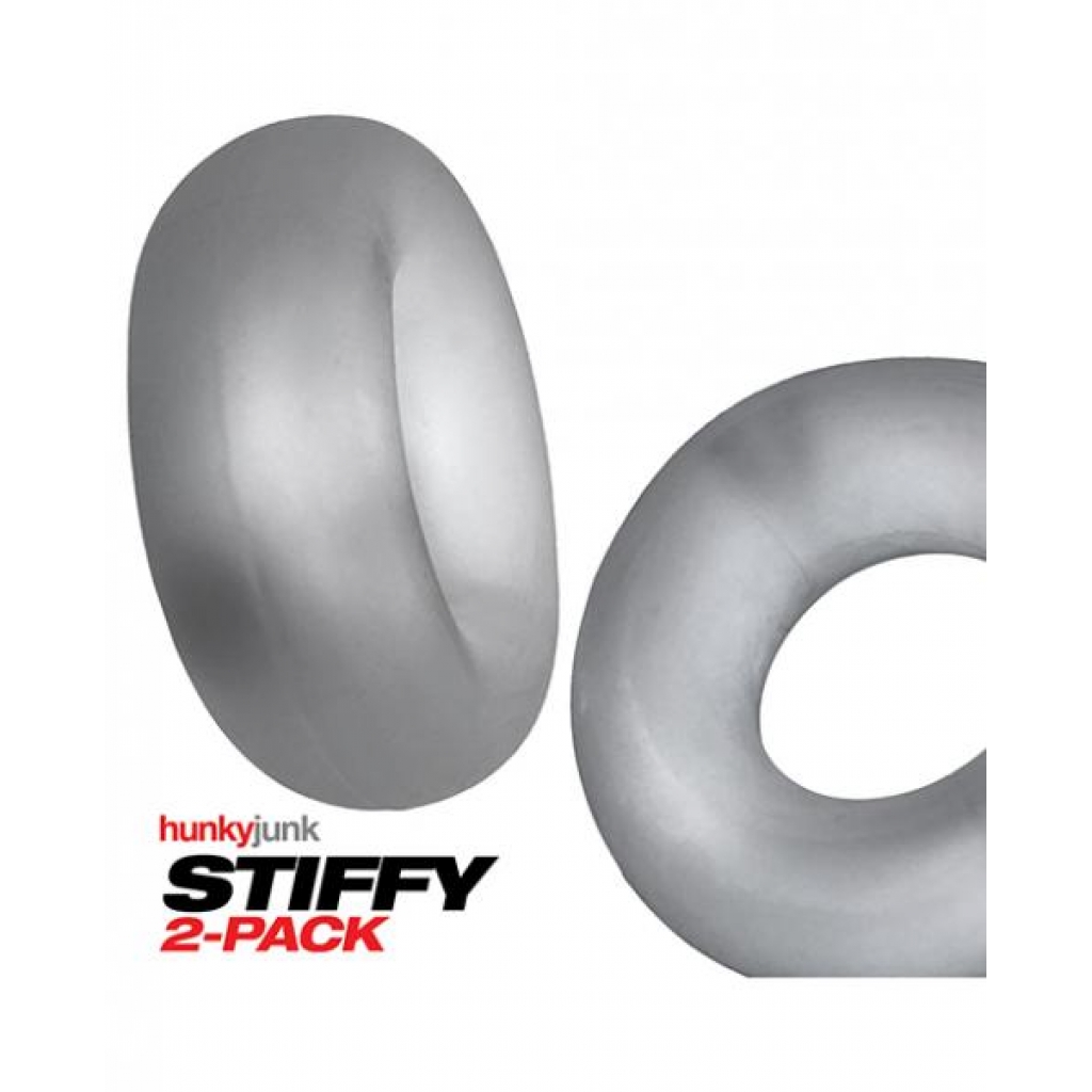 Hunky Junk Stiffy 2 Pack Cockrings - Clear Ice