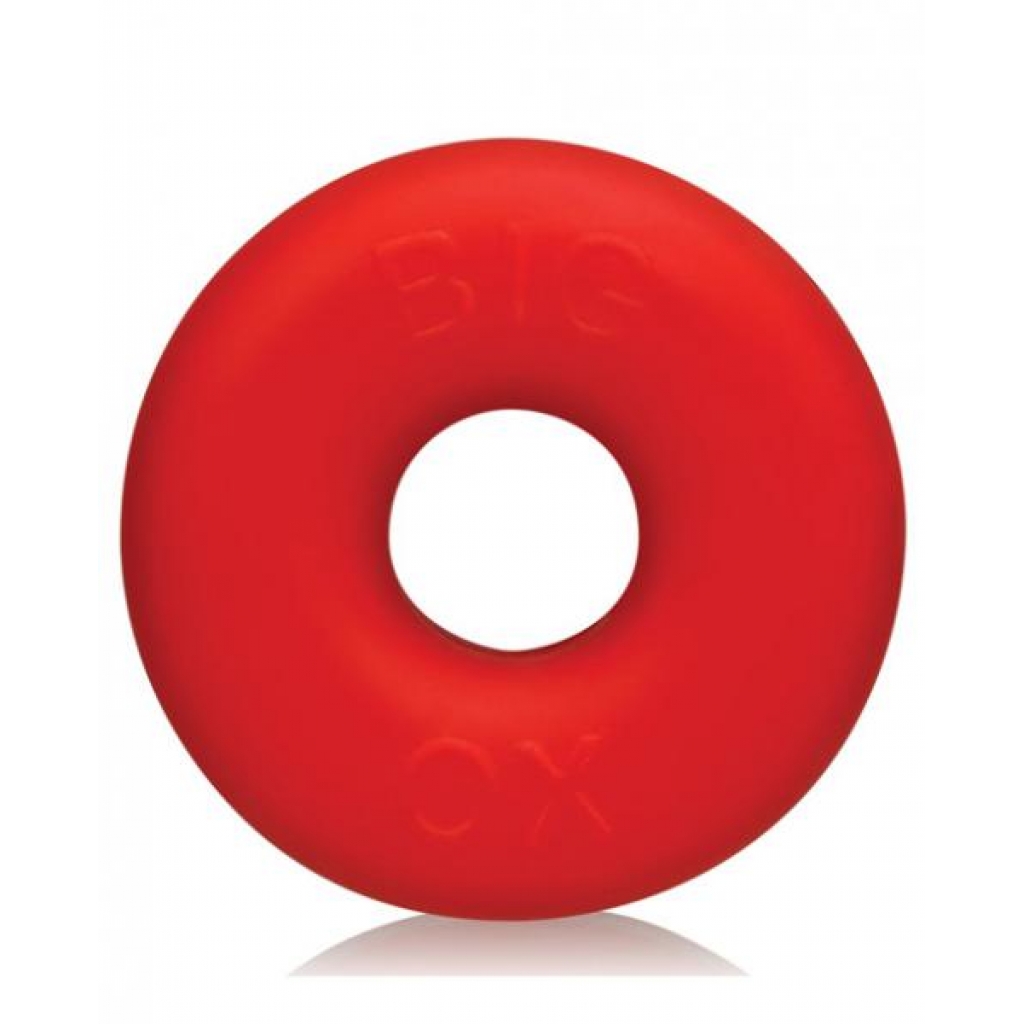 Big Ox Oxballs Cockring - C-Ring Red Ice