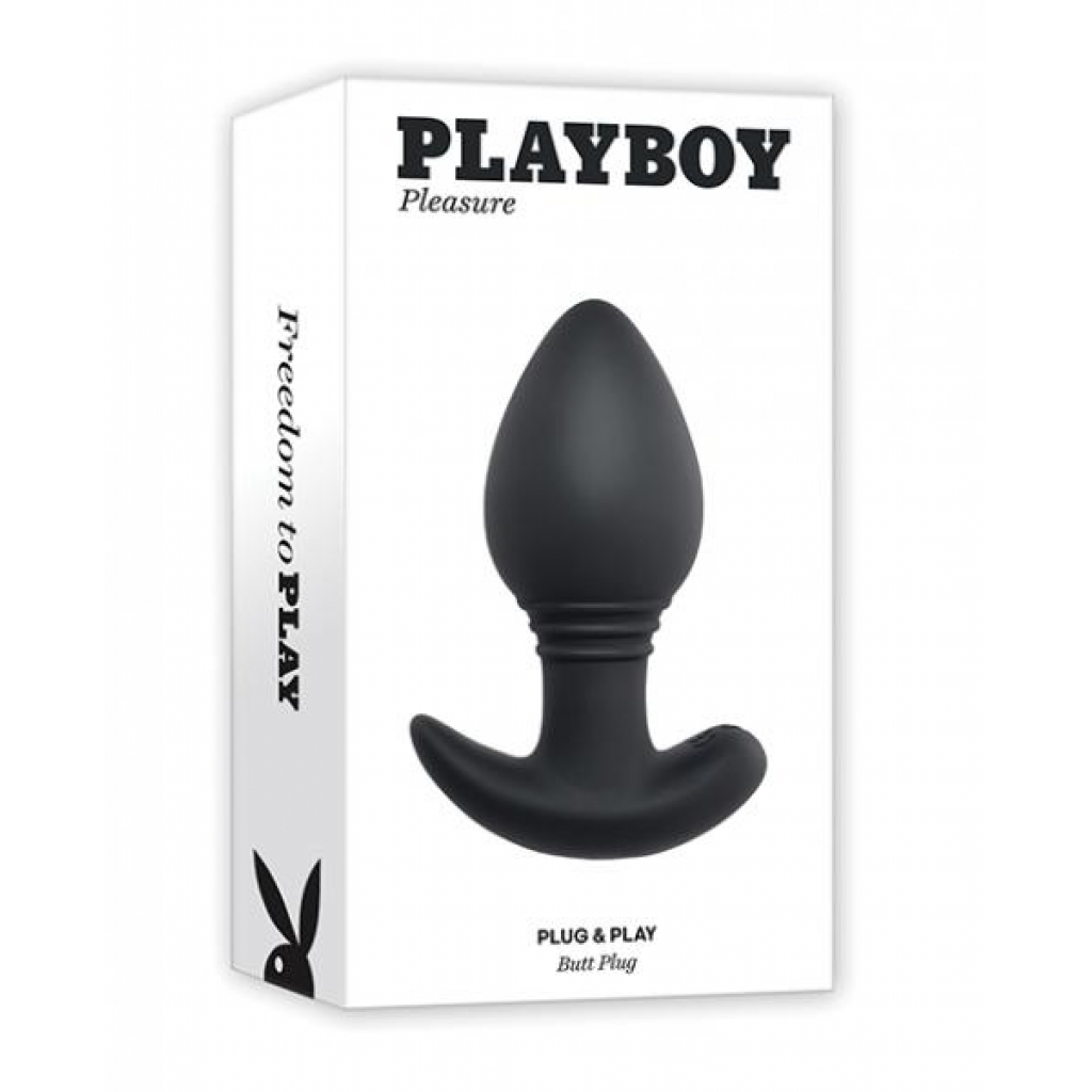 Playboy Pleasure Plug & Play Butt Plug - Navy Black